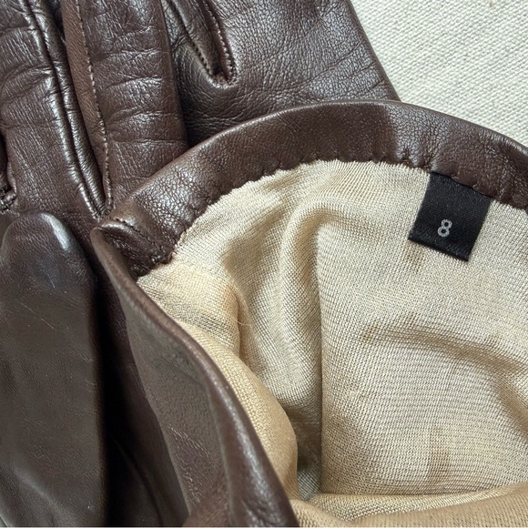 PORTOLANO OPERA LENGTH LEATHER GLOVES 100% Leather and silk lining NEW - Picture 5 of 5